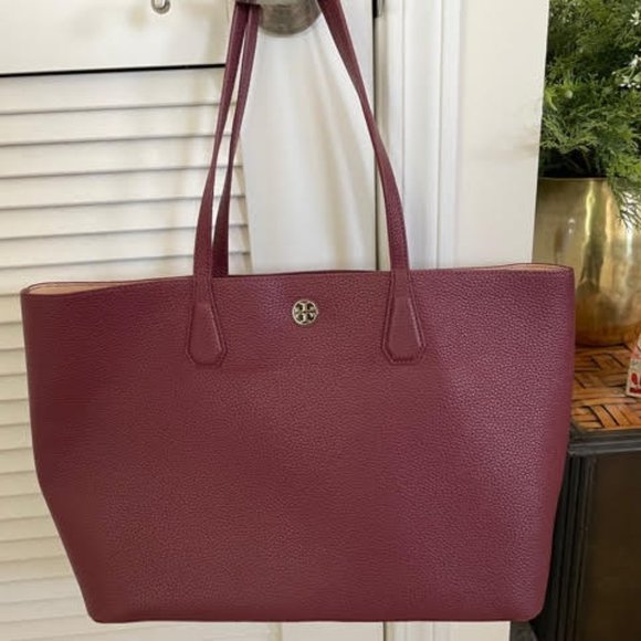 Tory Burch Handbags - Tory Burch Burgundy Tote NWOT